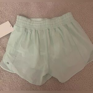 green/blue lulu shorts